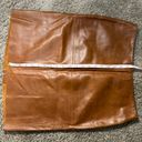 United Colors Of Benetton  Brown Leather Skirt Photo 10