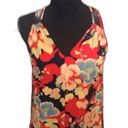 The Loft Anne Taylor SP Small Petite Floral Top Lined V Neck Spaghetti Straps Photo 0