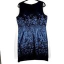 Mario Serrani  Womens Sleeveless shimmer Pleated Midi Dress Blue Size 14 Party Photo 2