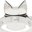 Gucci  Sterling Silver Boston Terrier Enamel Bosco Ring 7.5 Photo 6