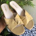 Taryn Rose kitten heels and cream open toe slides sandals mules Photo 3