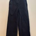 Everlane  Navy Blue The Wide Leg Crop Pant Stretch Trouser Pockets Women's Size 2 Photo 2