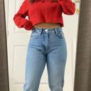 ZARA High Waisted Denim Pants Photo 0