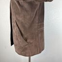 Coach  Womens Suede Leather Button Front Jacket Coat Size M Medium Brown Pockets Photo 4