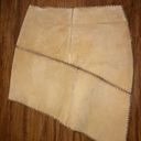 American Vintage Vintage tan leather skirt, size 6/28 inch BoHo Photo 3