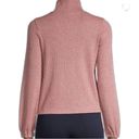 Madewell Mock Neck Ribbed Pink Sweater Photo 2