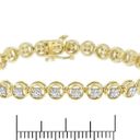 Brilliance NIB Haus of  14K Yellow Gold Sterling Silver Diamond Tennis Bracelet Photo 3