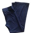 Betabrand Boot Cut Two-Pocket Dress Pant Yoga Pants L Violet Plaid Stretch Fall Photo 4