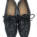 Toms  Black Gray Denim Mocha brogue Floral Print Canvas Oxfords lace up Photo 0