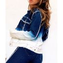 vintage 90s y2k zana di ombre jean denim jacket embellished rhinestone studs L Size L Photo 1