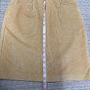 Eddie Bauer Vintage  corduroy pencil skirt pockets cotton size 10 pale yellow tan Photo 2
