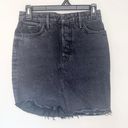 GRLFRND Rhonda Charcoal Gray Button Denim Skirt! Photo 2