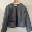 Banana Republic | Woven Paris Tweed Jacket Front Zip Blazer (8) B142 Photo 3