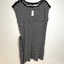 Talbots  Petite Stripe Tshirt Dress Womens Size Petite Meidum Navy White NWT Photo 1