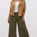 Lane Bryant NWT  Wide Leg Pants Pleated Wide Leg Crop Pants Olive Green Sz 18/20 Photo 0