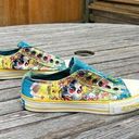 Ed Hardy  slip on sneakers size 5 blue white, Ash tattoo skull Y2K Photo 0