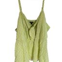 Torrid size 2 Tie front gingham peplum top white green tank Photo 0