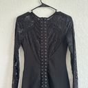 GUESS Black Lace Dress Long Sleeve Lace Up Back Size Small Business Office Photo 5