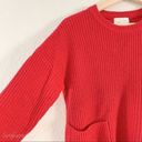 MELLODAY  Red Knit Fall Winter Pocket Oversized Sweater X-Small Photo 4