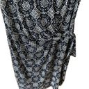 Loft Sleeveless Medallion Side Tie Dress Navy Blue & White Size XS Photo 3