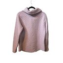 Orvis  Pink/Lavender Quilted Cowl Neck Long Sleeve Kangaroo Pocket M Sweatshirt. Photo 3