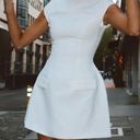 White A Line Mini Dress Size L Photo 0