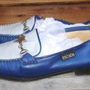 Vintage Blue  Silver Loafers Photo 0