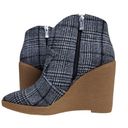 Jessica Simpson  Womens 7.5 Crais Black White Plaid Wedge Bootie NEW Photo 5