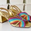 Seychelles Tender Sandal in Rainbow Metallic Leather Size 6 Retail $129 Photo 0