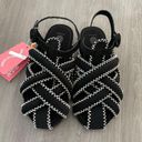 Farm Rio NWT!  black and whiteZigzag Stitch Sandal Size 9 Photo 9