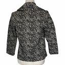 Tracy Reese  animal print coat short button up black white zebra oversized collar Photo 2