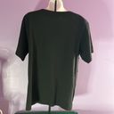 Oleg Cassini  Black Embellished Short Sleeve Blouse Size Small Photo 2