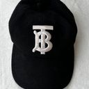 Burberry  TB Logo Canvas Baseball Cap Hat Navy Blue Size S Adjustable Snap Photo 0