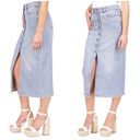 Michael Kors  Women’s Button Front Midi Denim Skirt Photo 3