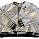 Disney  | Mickey Mouse Metallic Faux Leather Bomber Jacket | Size XXL Photo 0