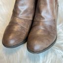 blowfish  Shanna Boots Ankle Booties Brown Faux Leather SZ 9.5 Buckle Detail Photo 3