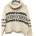 The Moon  and Madison cropped cowl Aztec sweater boho Photo 0