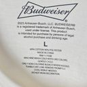 Budweiser Women's  Short Sleeve Graphic T-Shirt - Off White / Cream Size Large Photo 4