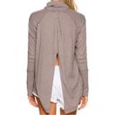 We The Free Free People  Taupe Brown Split Back Turtleneck Knit Sweater Size M Photo 1