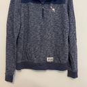 PINK - Victoria's Secret PINK VS VICTORIA'S SECRET Perfect Quarter 1/4 Zip Blue White Colorblock Logo M Photo 5