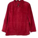 Bernardo  RED SUEDE LEATHER FULL ZIP JACKET SIZE 1X Photo 0