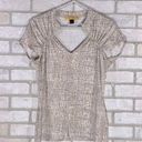 St. John  Geometric Print Short Sleeve Blouse Size S Photo 2