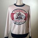 Budweiser  Retro White Knit Sweater SZ S Photo 0