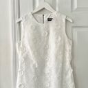 Karl Lagerfeld  White Lace Knee Length Sheath Dress 3D Applique Floral Design 8 Photo 1