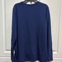 Butter Soft  Womens Pullover Tee Navy Top Long Sleeve Photo 3