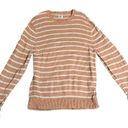 Faherty  Cotton Textured Orange & White Stripe Long Sleeve Sweater size XL Photo 4