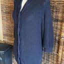 Calvin Klein Jeans  Black Long Cardigan Knitted Button Up Size M Photo 8