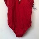 La Blanca NEW NWT  Plus Size Splash One Piece Swimsuit Red Plunge Swimwear 16W Photo 4