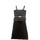 Alex Evenings Vintage  Y2K 90s Black Shimmer Dress Size 4 Petite EUC Made In‎ USA Photo 7