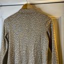 BeachLunchLounge  Shaylah Gray & Tan Leopard Print Mock Neck Sweater Womens Small Photo 5